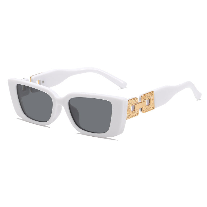 Übergroße quadratische Sonnenbrille mit glamourösem Akzent Brehn