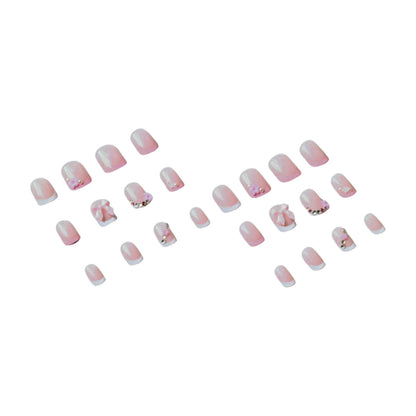 Florale und Edelstein Akzent Nagelkunst Set