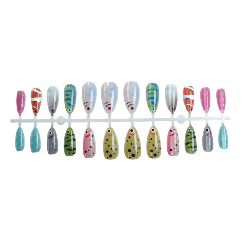 Künstlerische Marineleben Press-On Nagelkunst Brehn