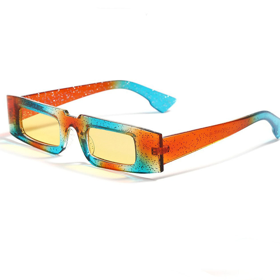 Damen modische geometrische Sonnenbrille mit transparentem Rahmen und polarisierenden Gläsern Brehn