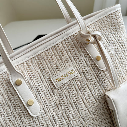 Lässige Gewebte Strandtasche