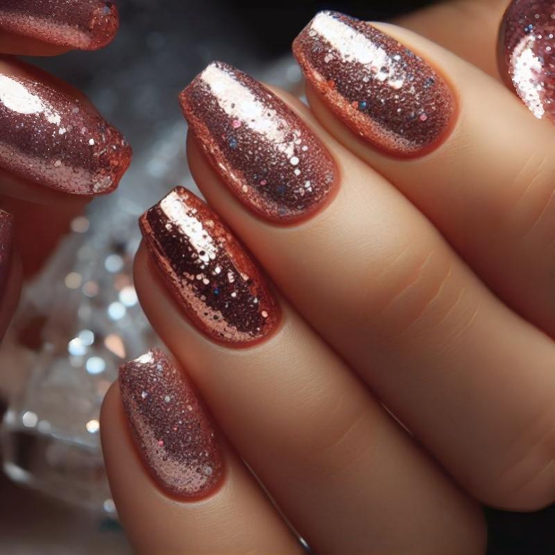 Glitzerndes Acryl Press-On-Nägel Set Brehn