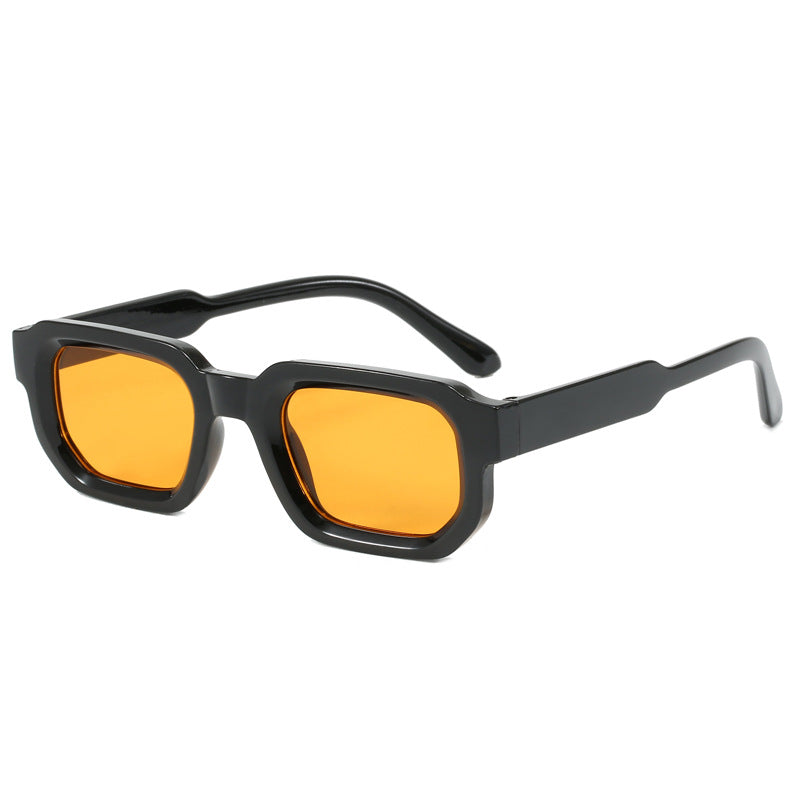 Damen Modische quadratische Sonnenbrille mit klarem Rahmen Brehn