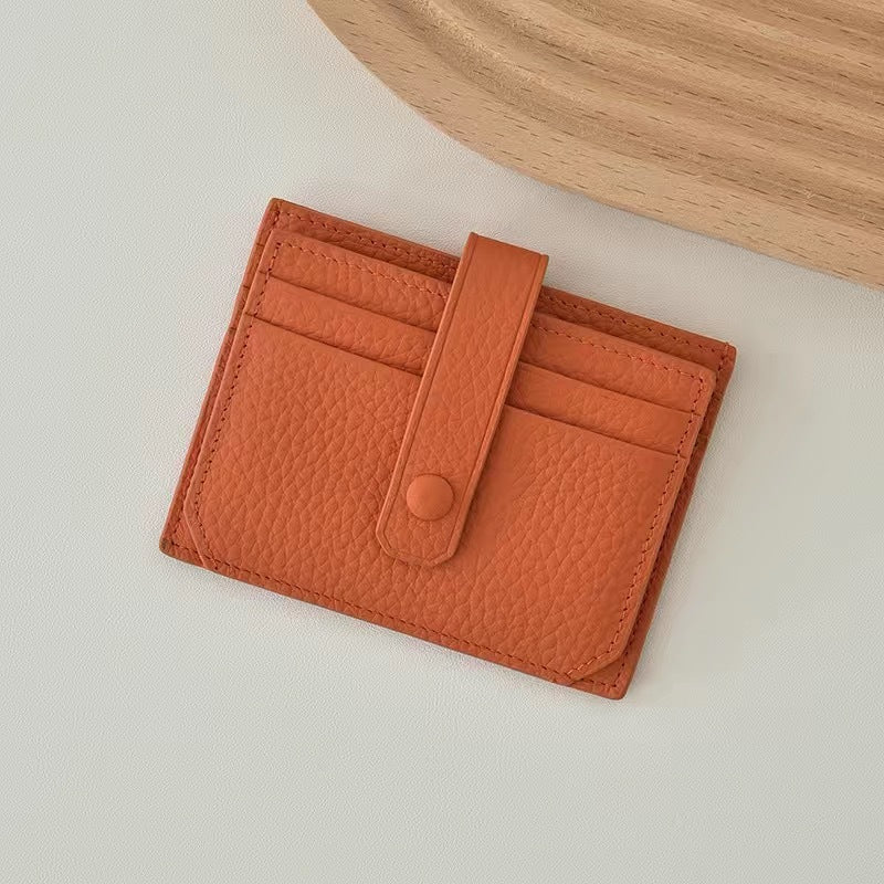 Premium Leder Snapverschluss Kartenhalter Brehn