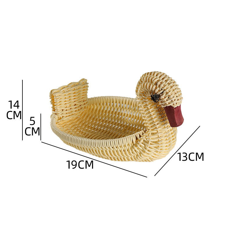 Unisex Geflochtener Dekorationskorb in Entenform Brehn