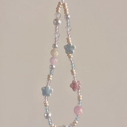 Blumen-inspiriertes Perlen-Handy-Lanyard Brehn