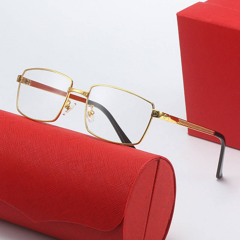 Damen modische quadratische Sonnenbrille mit elegantem Metallrahmen Brehn