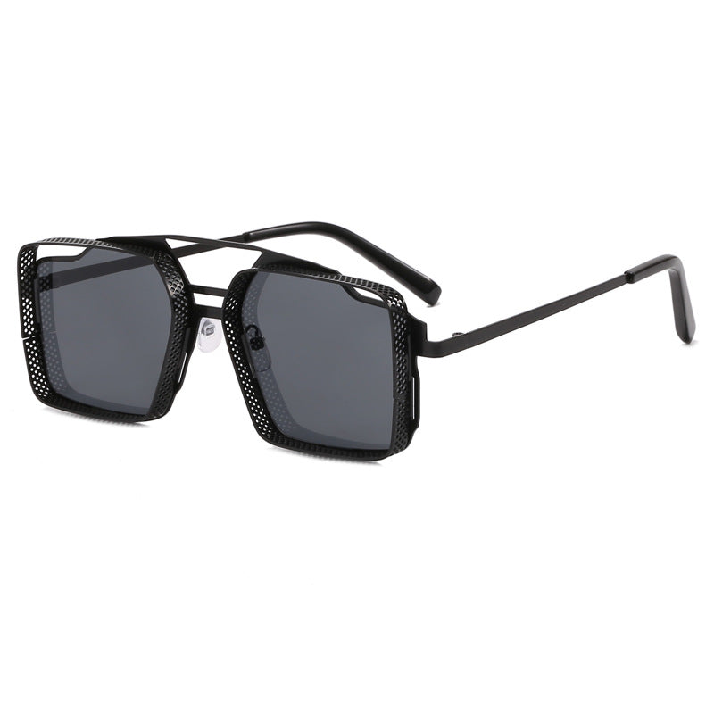 Damen quadratische Brille mit perforiertem, modernem Rahmen Brehn