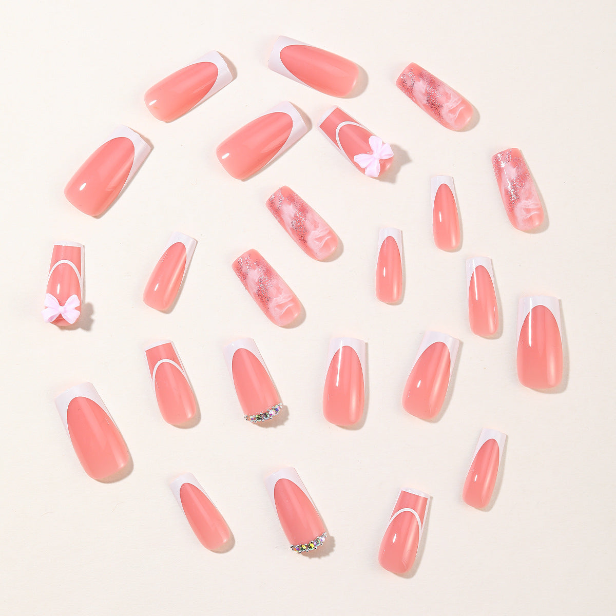 Elegante 3D Acryl Nagelkunstverlängerungen Brehn