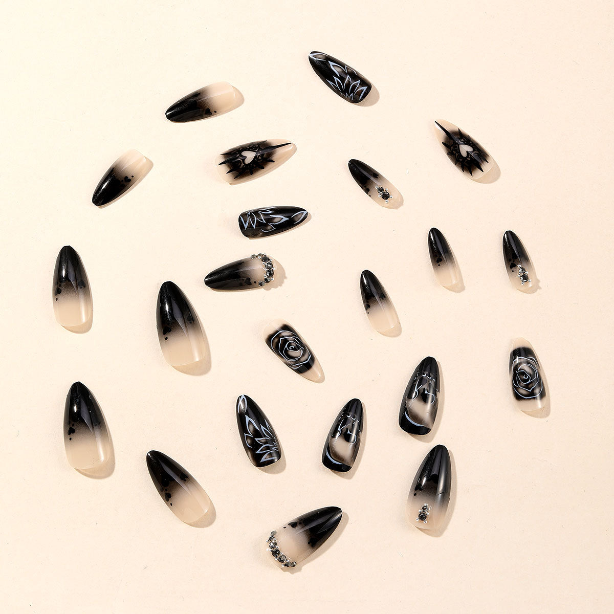 Gothic-Themen 3D Nagelkunstverlängerungen Brehn