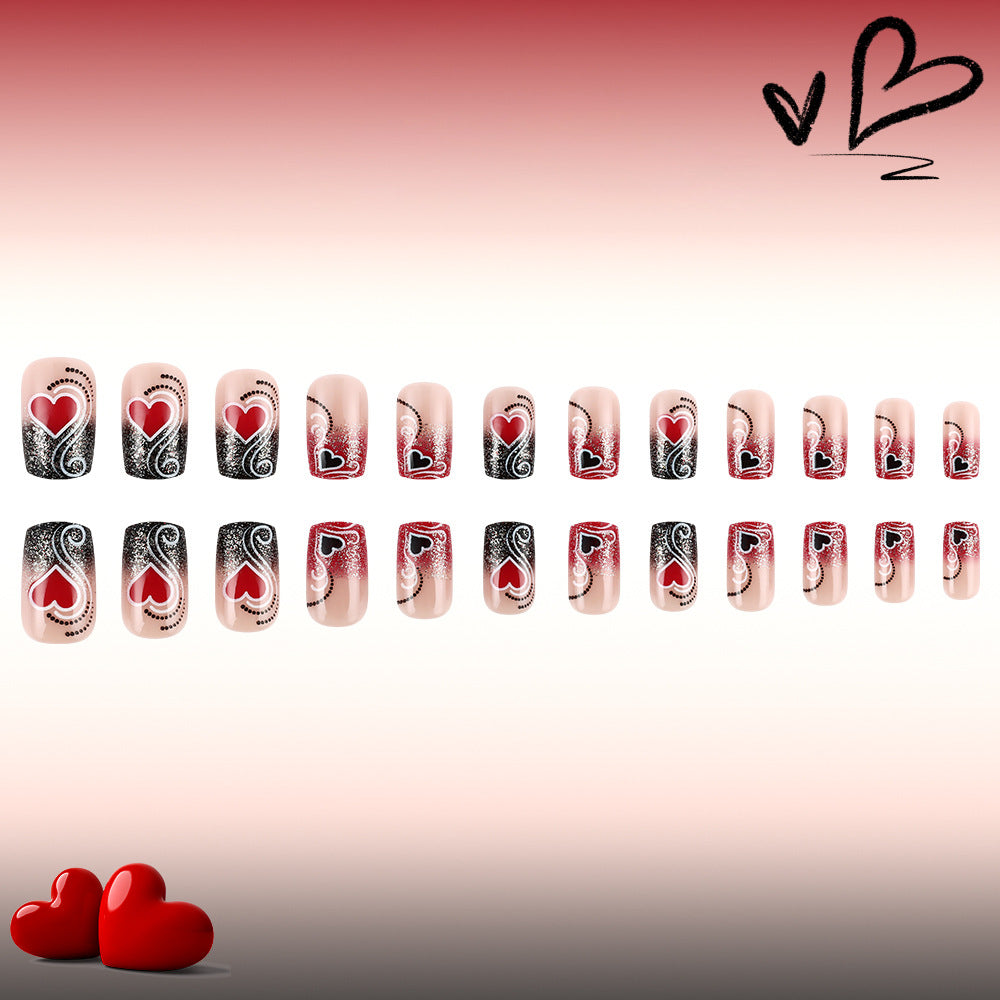 Herz-verzierte glamouröse Nagelkunst-Set Brehn