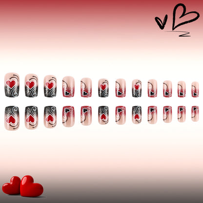 Herz-verzierte glamouröse Nagelkunst-Set Brehn