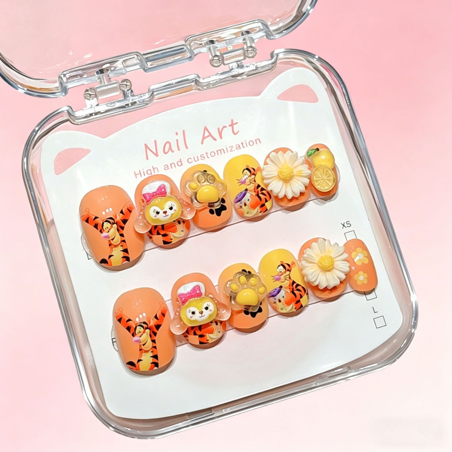 Benutzerdefiniertes cartoon-inspiriertes press-on Nagelkunst-Set Brehn