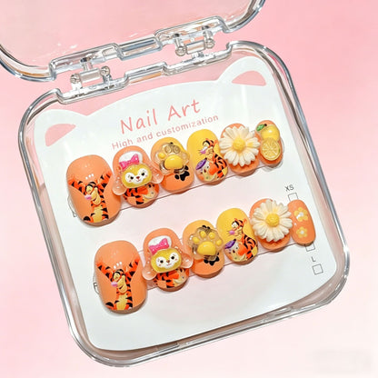 Benutzerdefiniertes cartoon-inspiriertes press-on Nagelkunst-Set Brehn