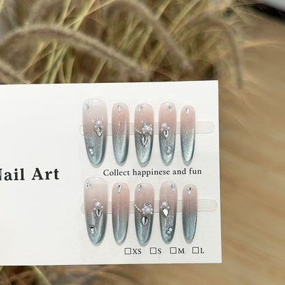 Elegantes gradient Nagelkunst Set zum Aufkleben