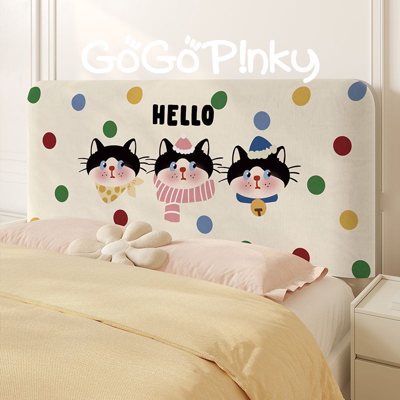 Padded Decorative Cupcake Headboard Cover with Scalloped Frame and Soft Upholstery