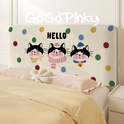 Padded Decorative Cupcake Headboard Cover with Scalloped Frame and Soft Upholstery