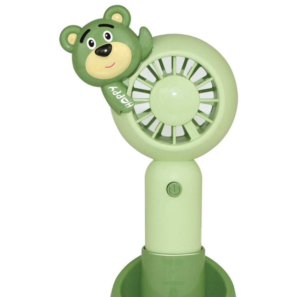 Unisex Tragbarer Handventilator mit Tiermotiv und LED-Lichtfunktion Brehn