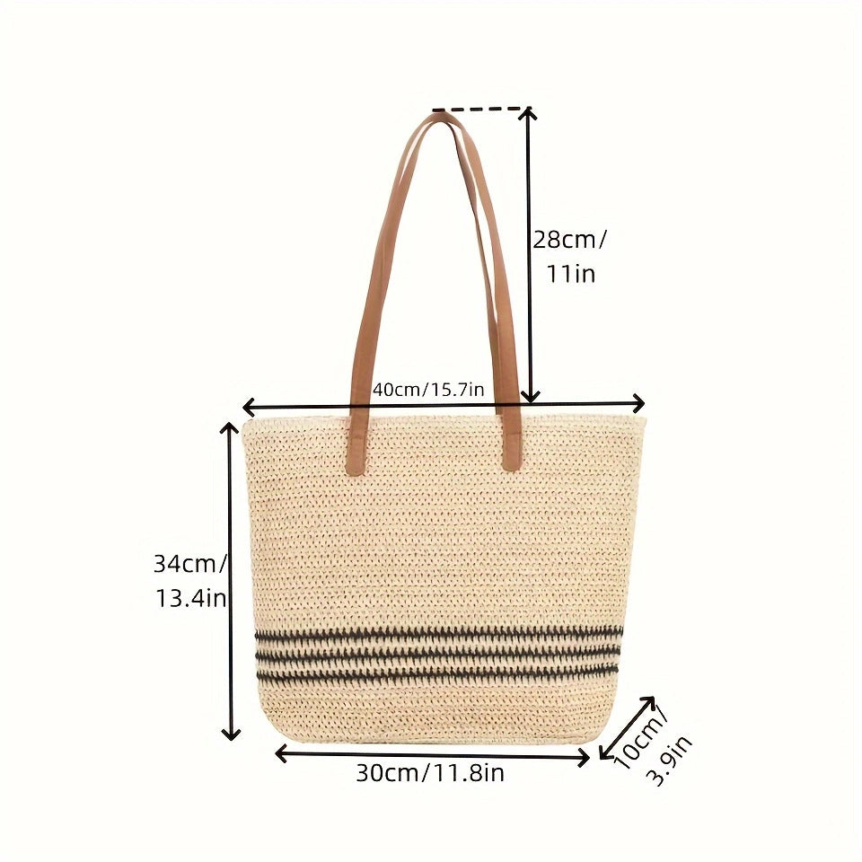 Geräumige Strandtasche mit Strapazierfähigem Kunstledergriff Brehn