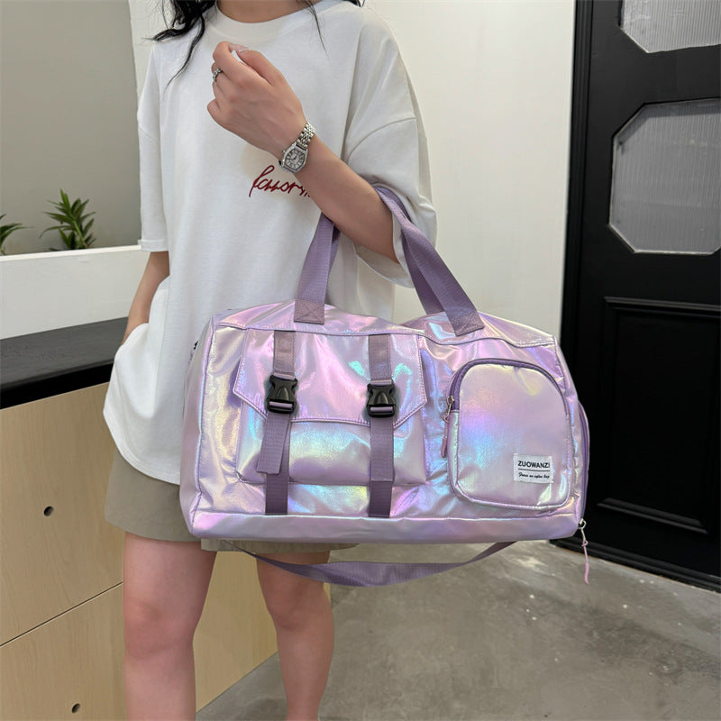Iridescent Multi-Pocket Sport Duffel Bag Brehn