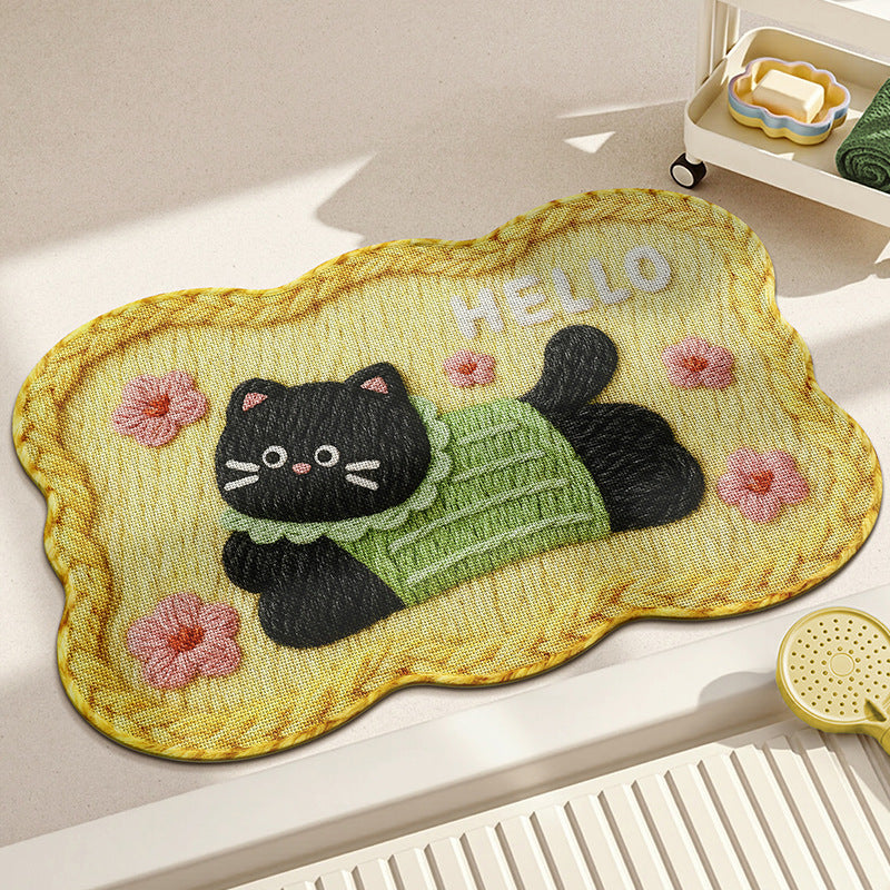 Adorable Bestickter Bär Badezimmermatte Brehn