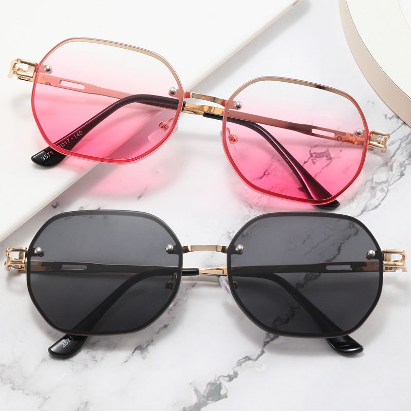 Damen Designer-Sonnenbrille im modernen Achteck-Design Brehn
