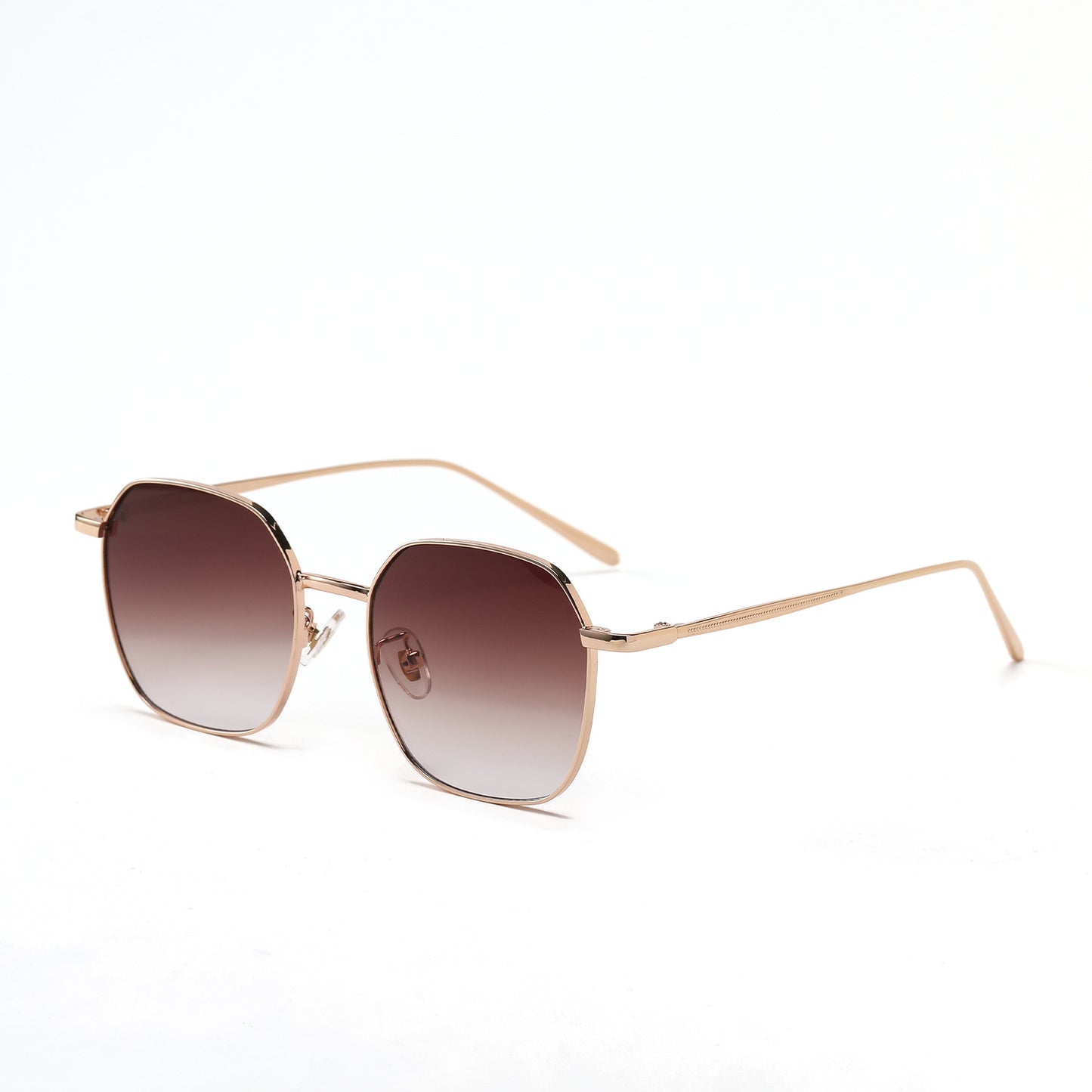 Damen geometrische Sonnenbrille mit modernem Metallrahmen Brehn