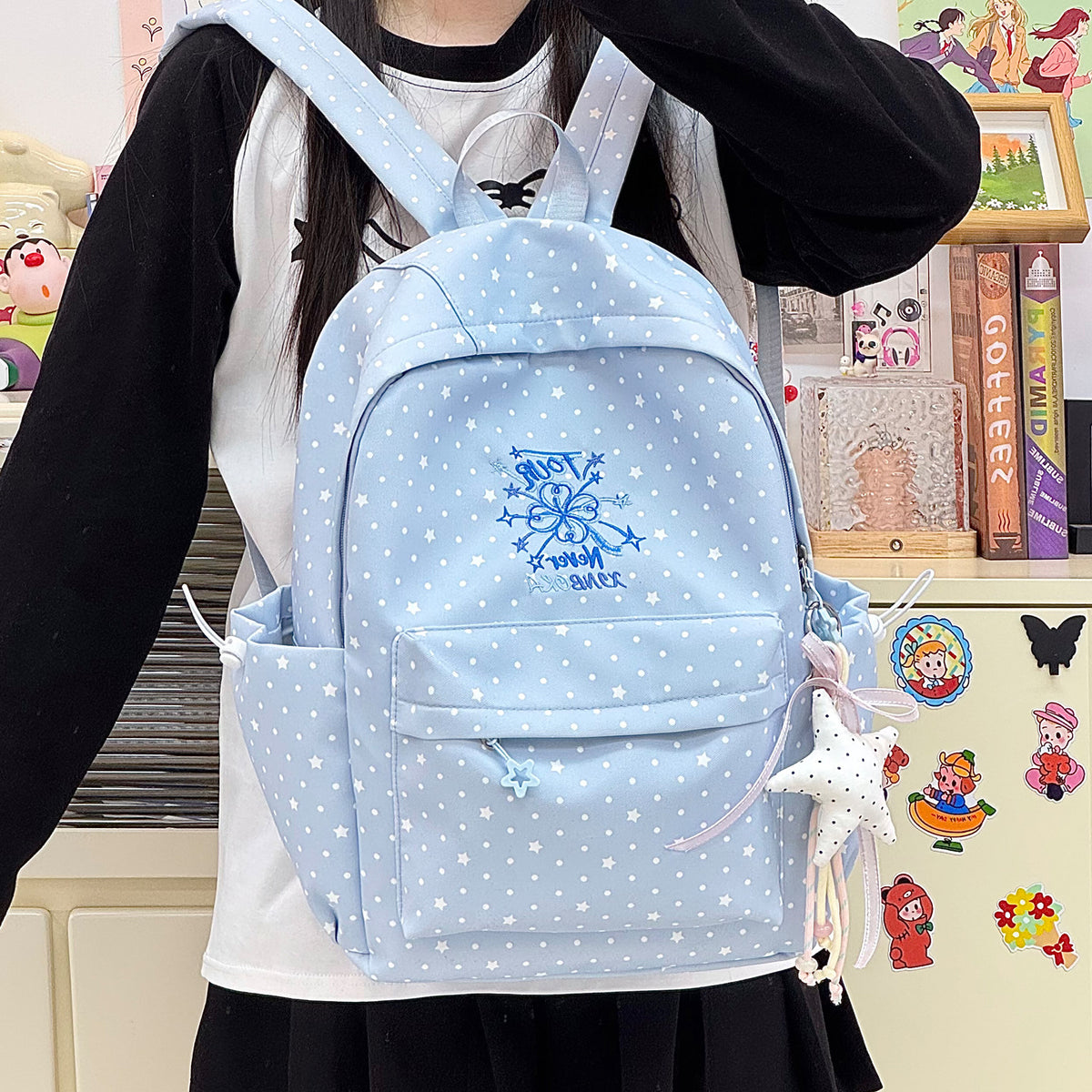 Stylische Schachbrettdruck-Rucksack Brehn