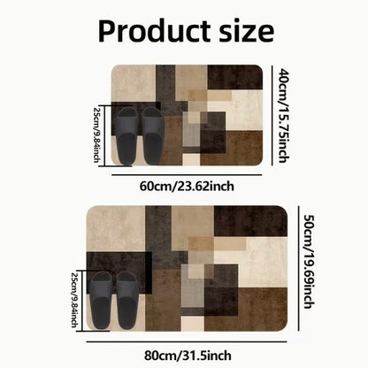 Geometrisch gemusterte rutschfeste Badmatte Brehn