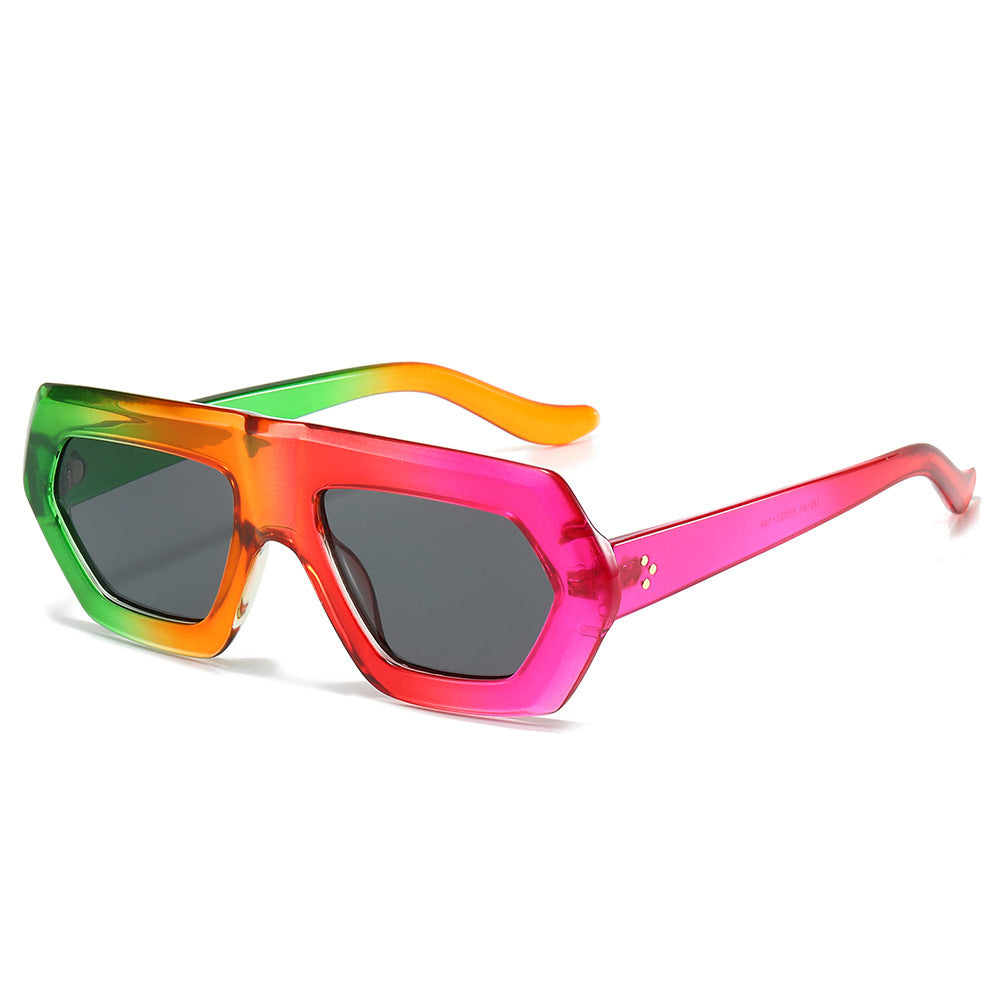 Damen modische optische Brille im extravaganten Hexagon-Design Brehn
