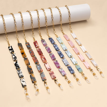 Chunky Abstract Pattern Eyewear Chain Brehn