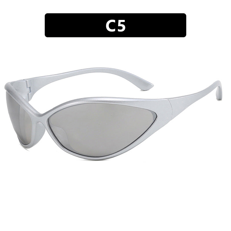 Damen sportliche Sonnenbrille mit aerodynamischer Form und UV-Schutz Brehn
