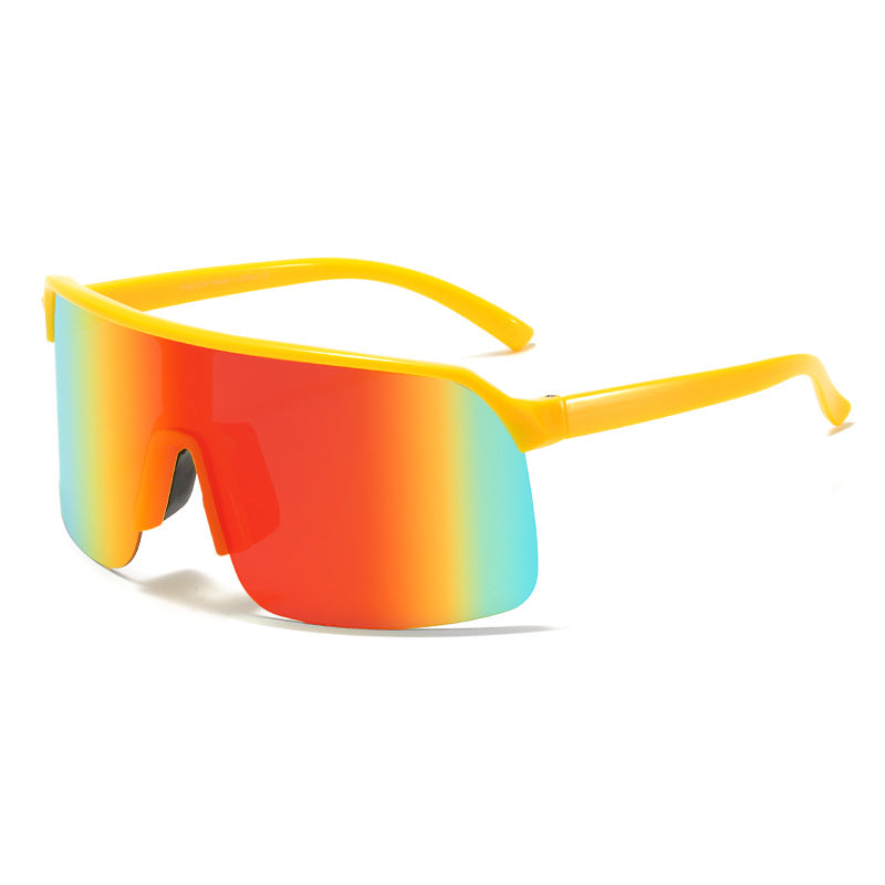 Damen Sportliche Sonnenbrille mit breitem Rahmen und integriertem UV-Schutz Brehn