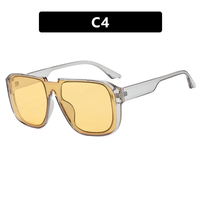 Damen trendy quadratische Sonnenbrille mit transparentem, grünem Rahmen und schützendem UV-Filter Brehn