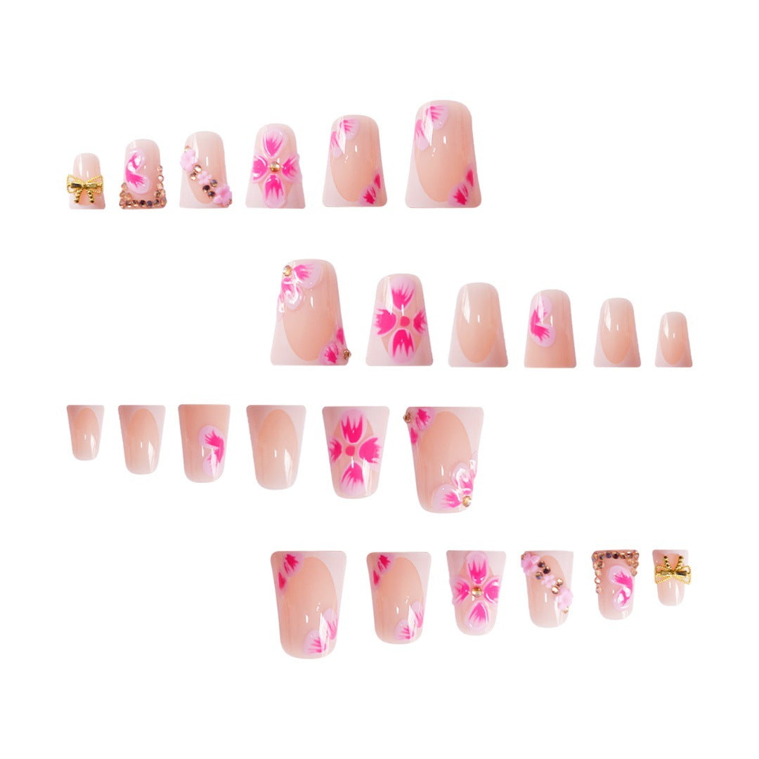 Florale Verzierungen Press-On Nagelverlängerungen Brehn