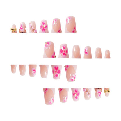 Florale Verzierungen Press-On Nagelverlängerungen Brehn