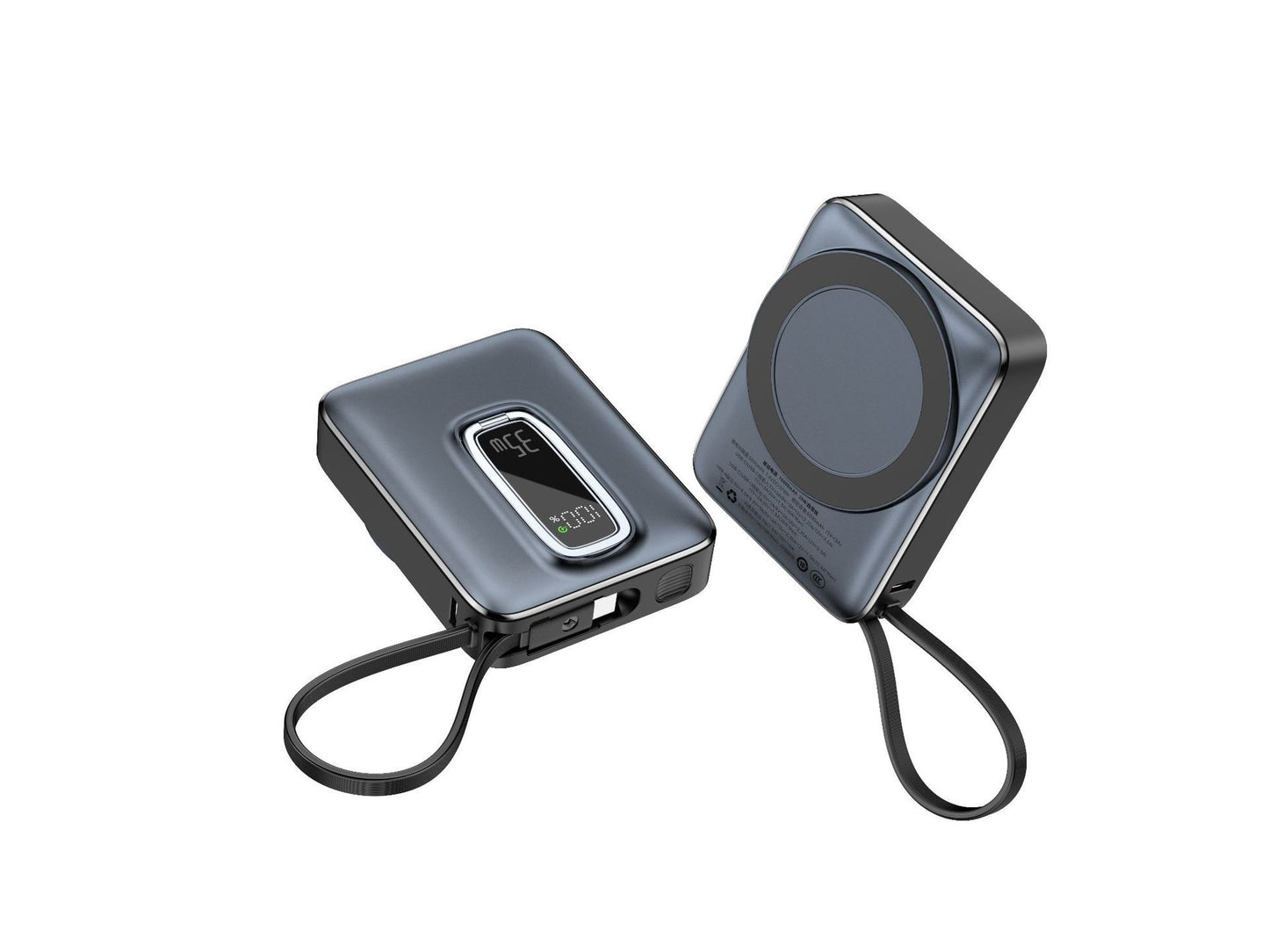 Tragbare Powerbank mit Innovativer Wireless-Ladefunktion und Digitalem Ladeindikator Brehn
