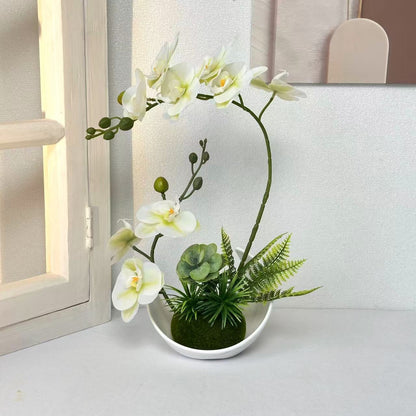 Elegante künstliche Orchideen-Blumenanzeige