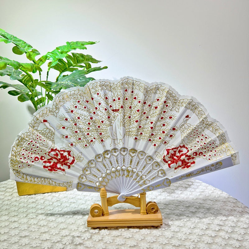 Damen Faltbarer Handventilator mit eleganten Stickereien Brehn