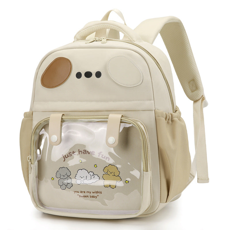 Rucksack mit Transparentem Fach und Verspieltem Design Brehn