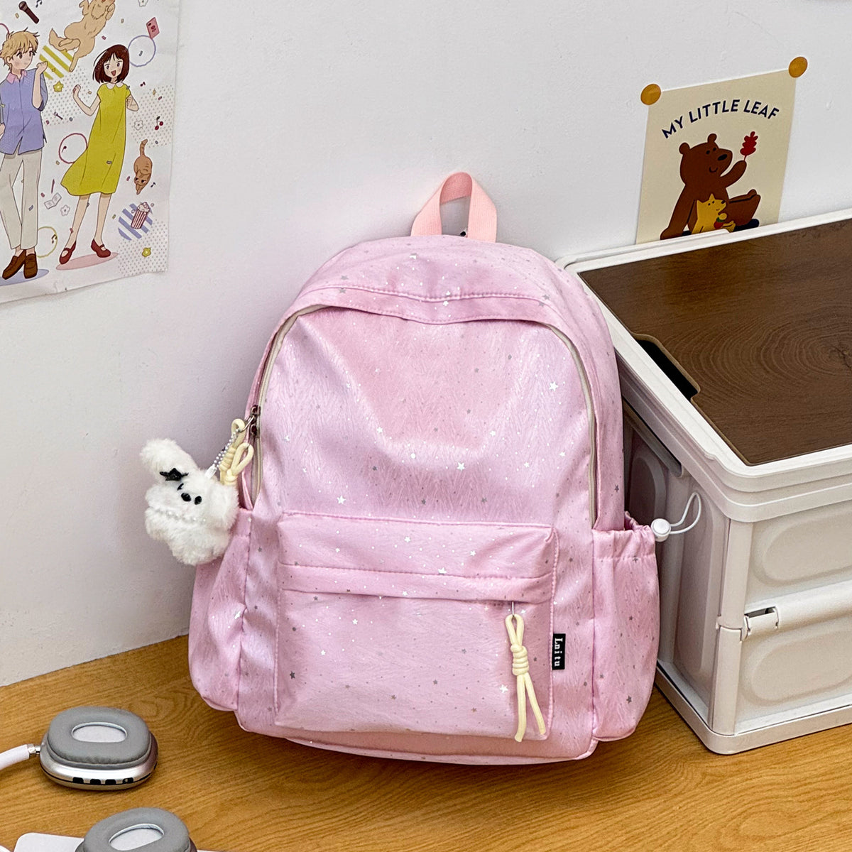 Stylische Multi-Taschen Freizeit-Rucksack mit niedlichen Akzenten Brehn