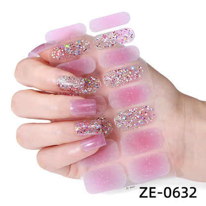Dekorative Glitter-Nagel-Wraps