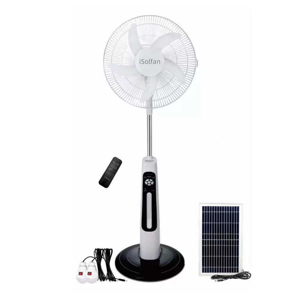 Unisex Solarbetriebener Standventilator mit Fernbedienung und Ladefunktion Brehn