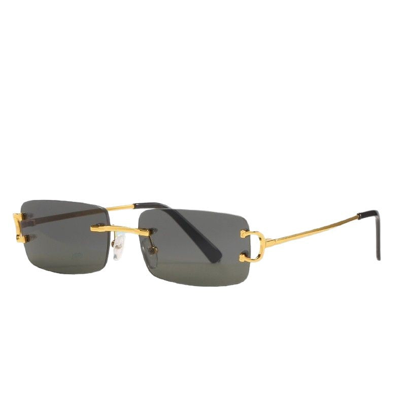 Damen elegante Halbrahmenbrille mit luxuriösem Metallgestell Brehn