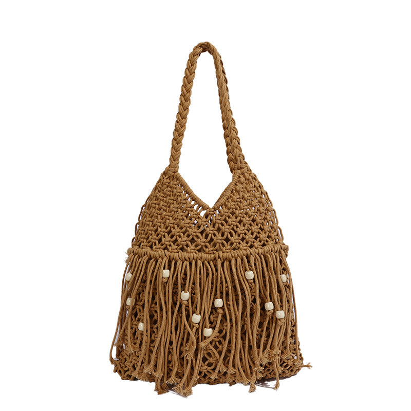 Handgefertigte Makramee Tasche mit Quasten Brehn