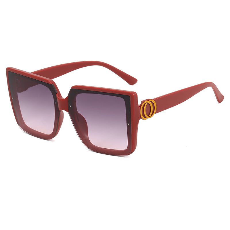 Damen quadratische Sonnenbrille mit einzigartigem Reifenelement Brehn