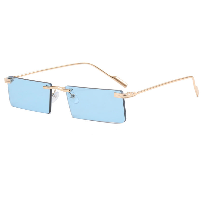 Damen Modische Rechteck-Sonnenbrille mit elegantem Metallrahmen Brehn