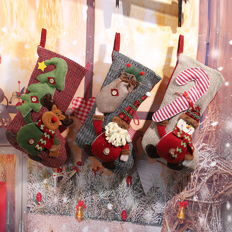 Weihnachtsstrumpf mit festlichem Gnome-Motiv Brehn