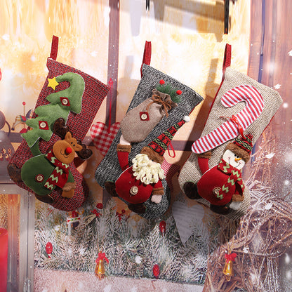 Weihnachtsstrumpf mit festlichem Gnome-Motiv Brehn
