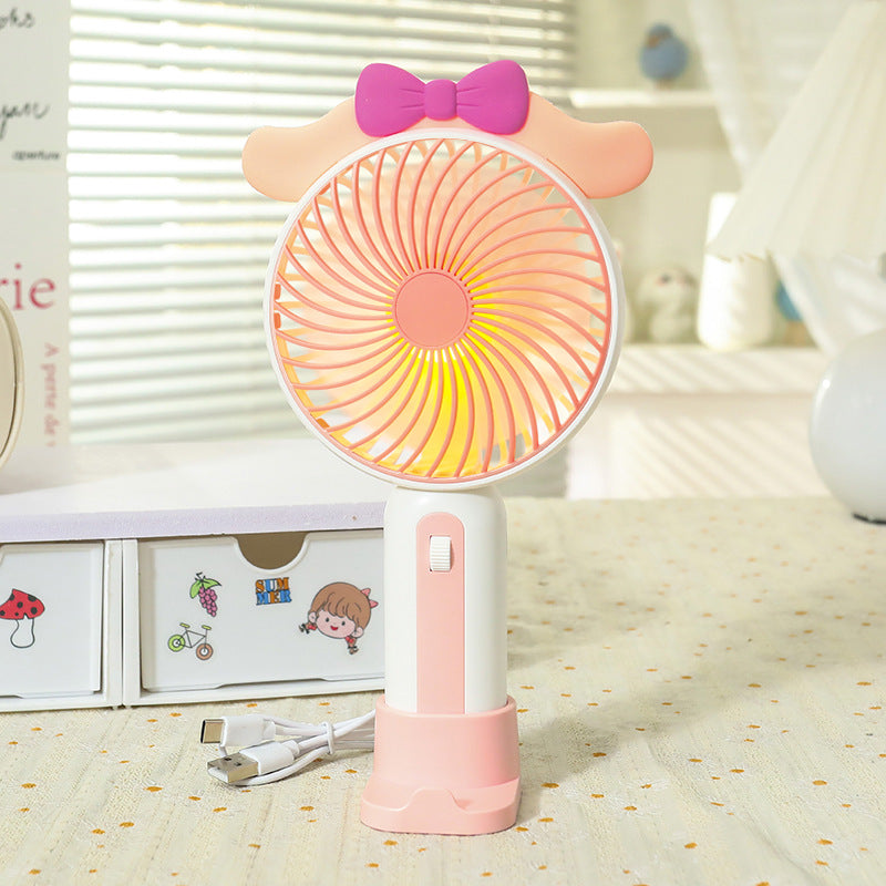 Damen Tragbarer Handventilator mit USB-Anschluss und LED-Beleuchtung Brehn